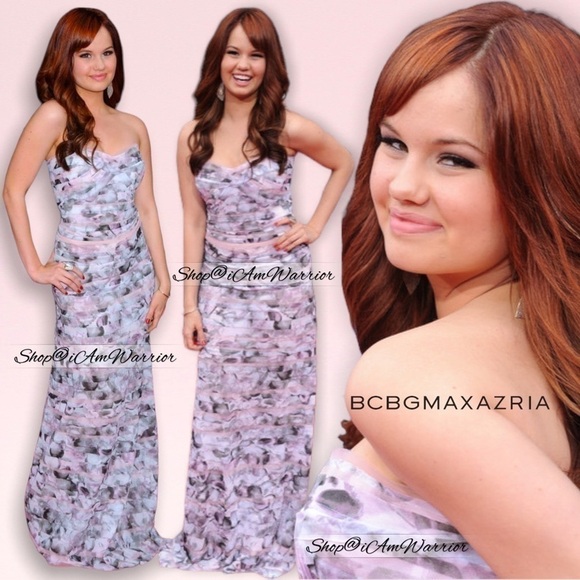 BCBGMaxAzria celeb favorite floral tiered tulle strapless gown *Shop@iamwarrior - Picture 1 of 16